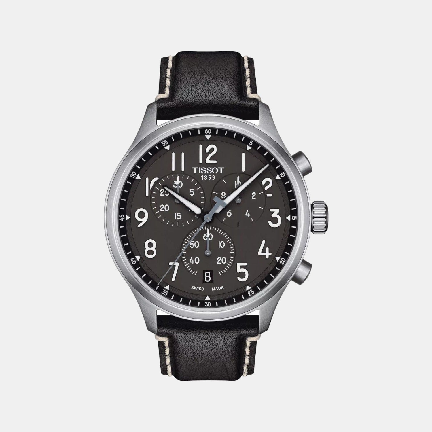 Tissot Chrono Xl Men Quartz Black Dial Chronograph Leather Watch T1166171606200