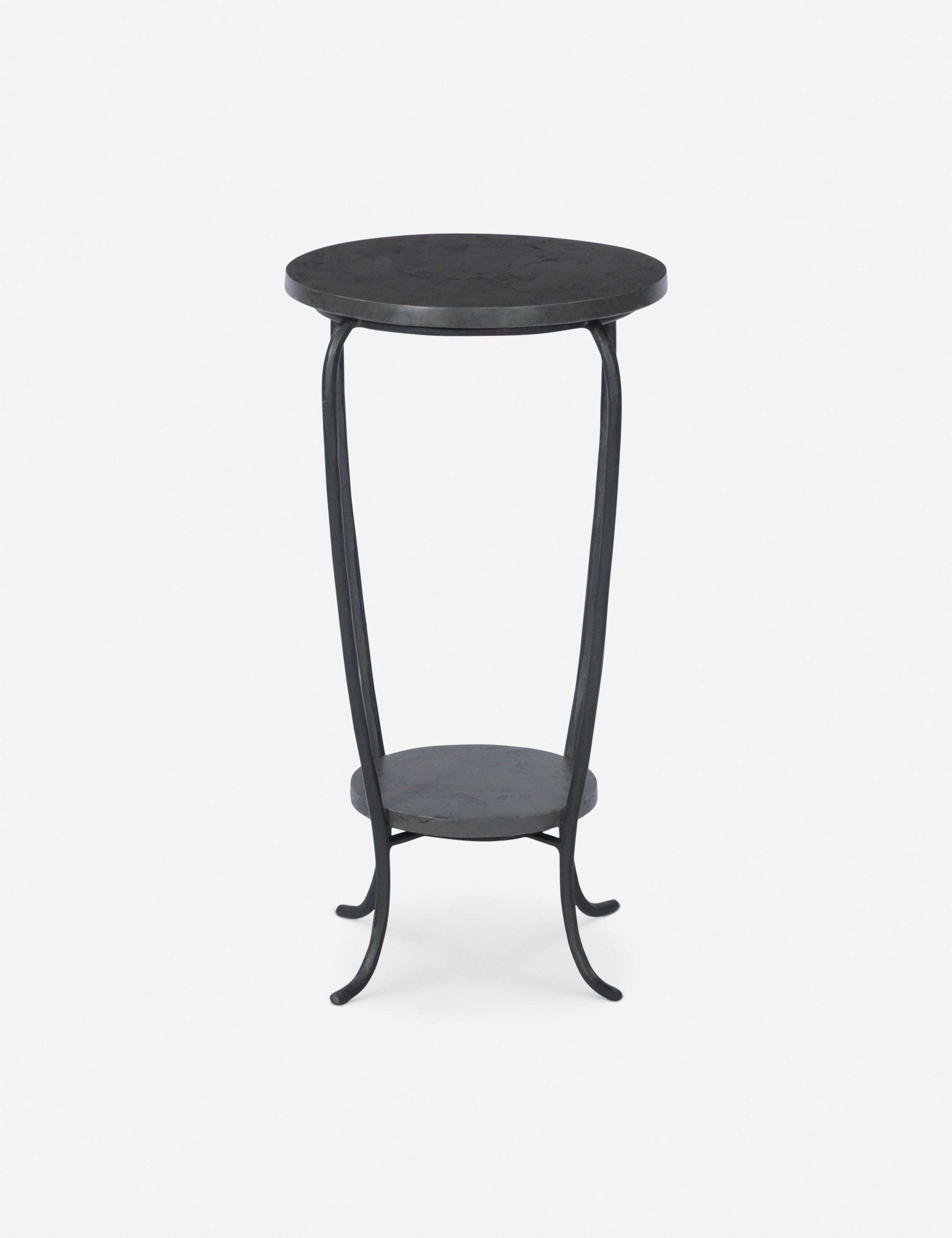 Lulu and Georgia Acala Round Side Table – Grey Marble