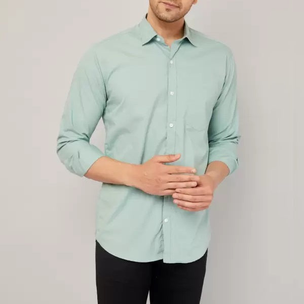 BlackTree Combo of 3 Cotton Shirt for Man ( Lemon,Pista and White ) - view 3