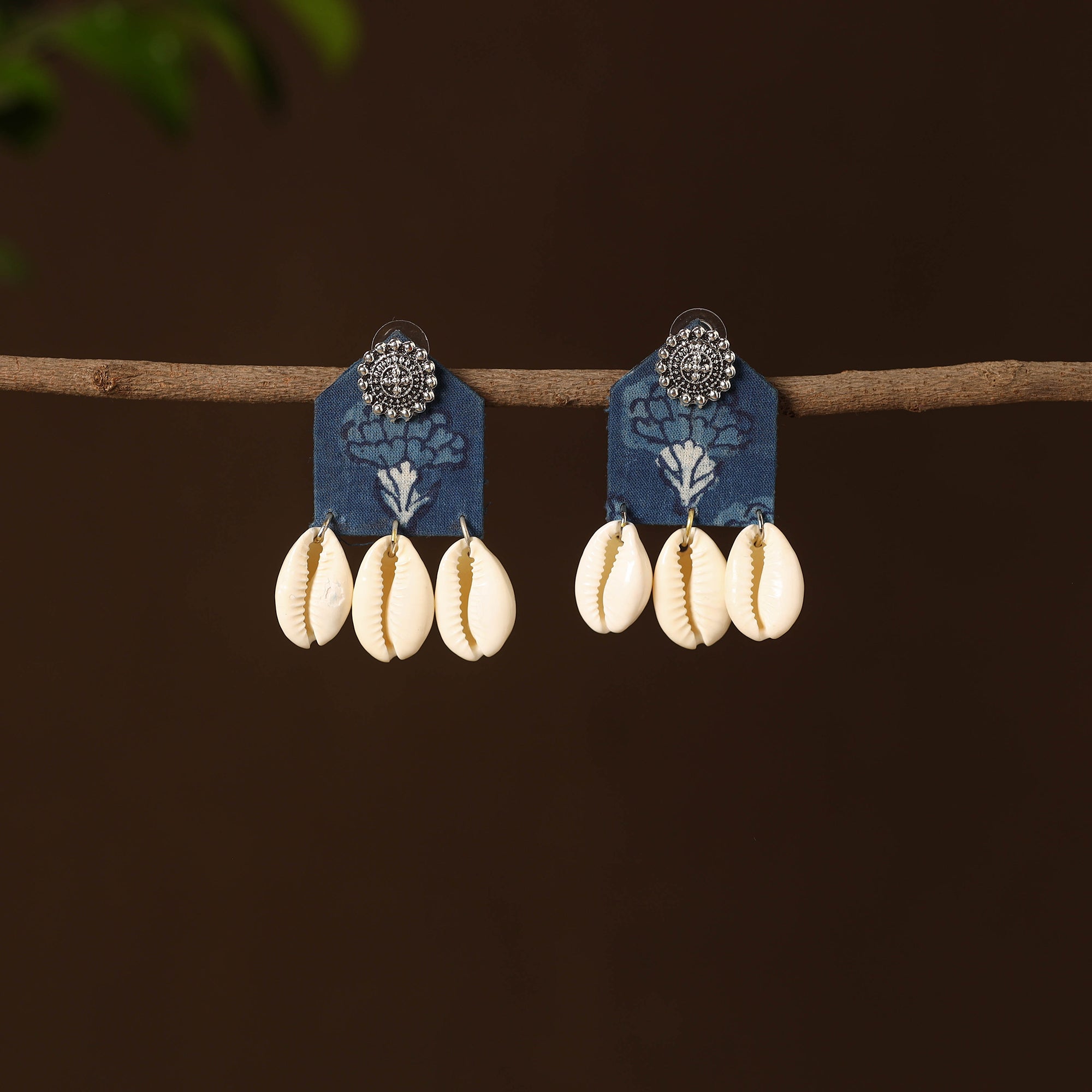 JALPARI Amaira Fabart Shell Work Earrings