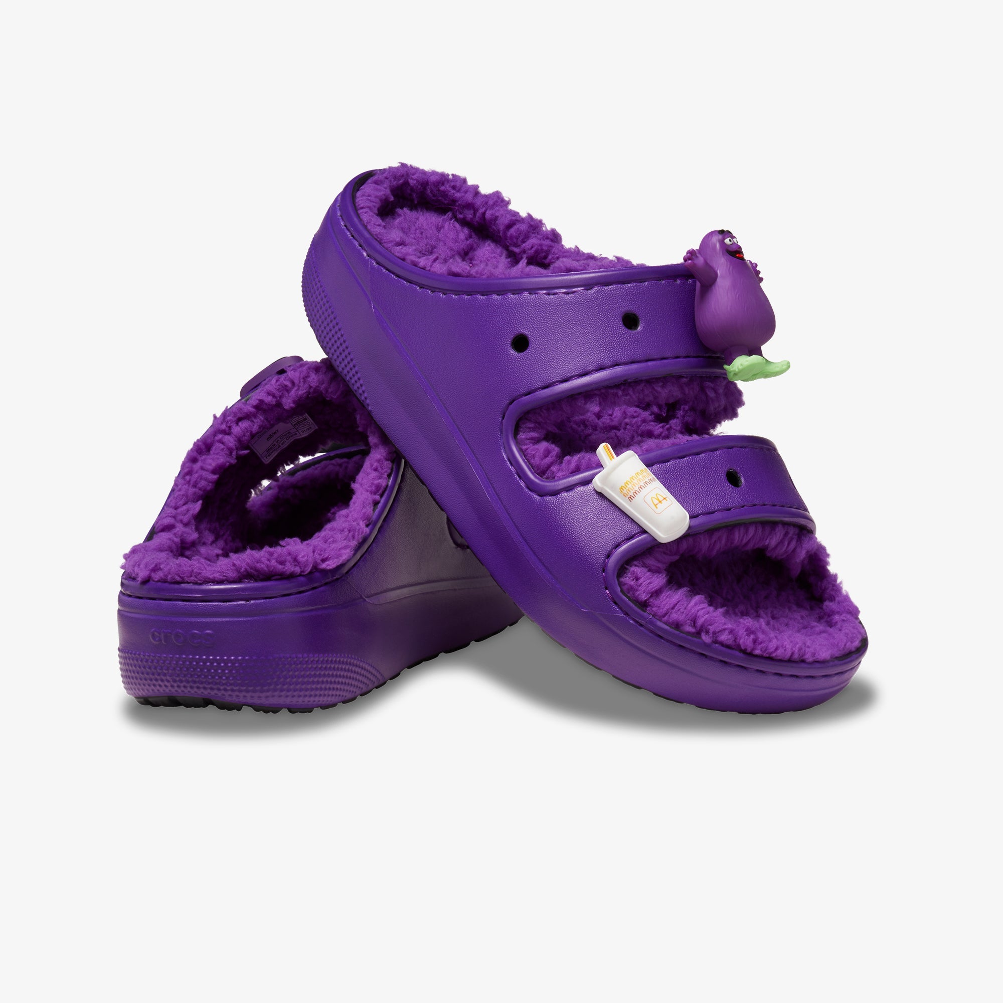 Crocs | McD x CROCS COZZZY SANDAL { PURPLE - view 3