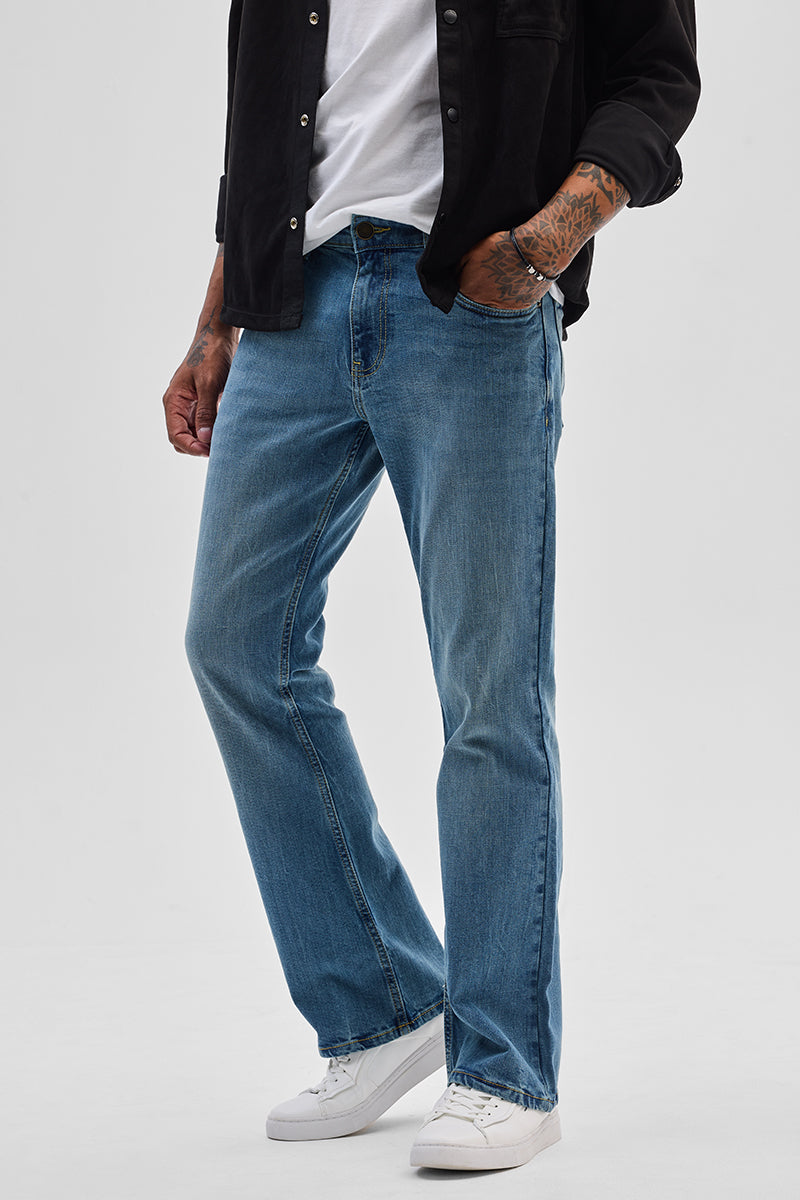 SNITCH Blue Bootcut Jeans