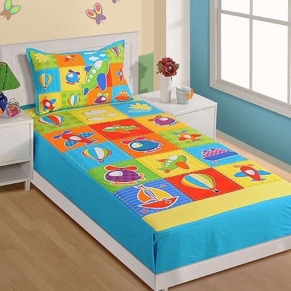 Swayam India Aircraft Kids Bed sheet Single- SKB-1003 Aero