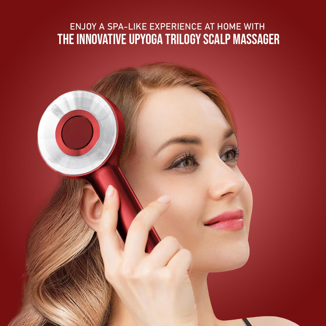 Cash on Delivery Available Upyogaa Trilogy Red Light Therapy Hair Scalp Massager & Oil Applicator Hair Rejuvenation Device | 1 Year Warranty