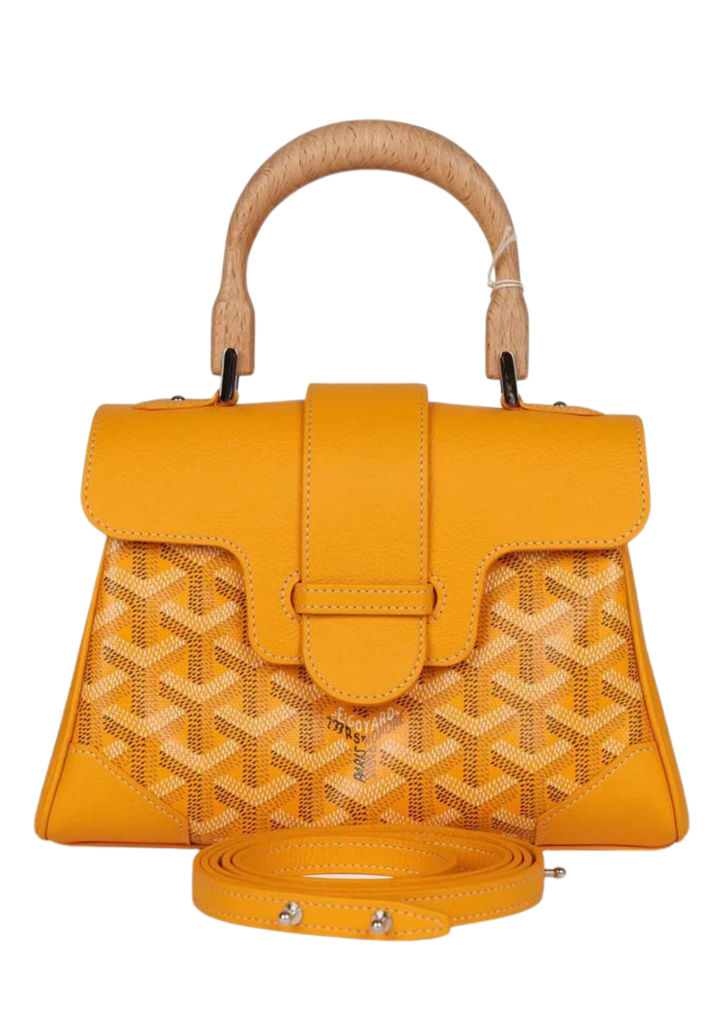 Cop Underdog Goyard Saigon Souple Mini Bag Yellow Goyardine Palladium Hardware