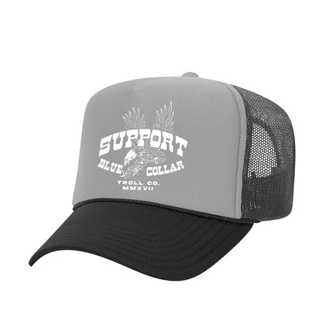 Radial SBC Vintage Eagle Foam Trucker Hat – Black Grey