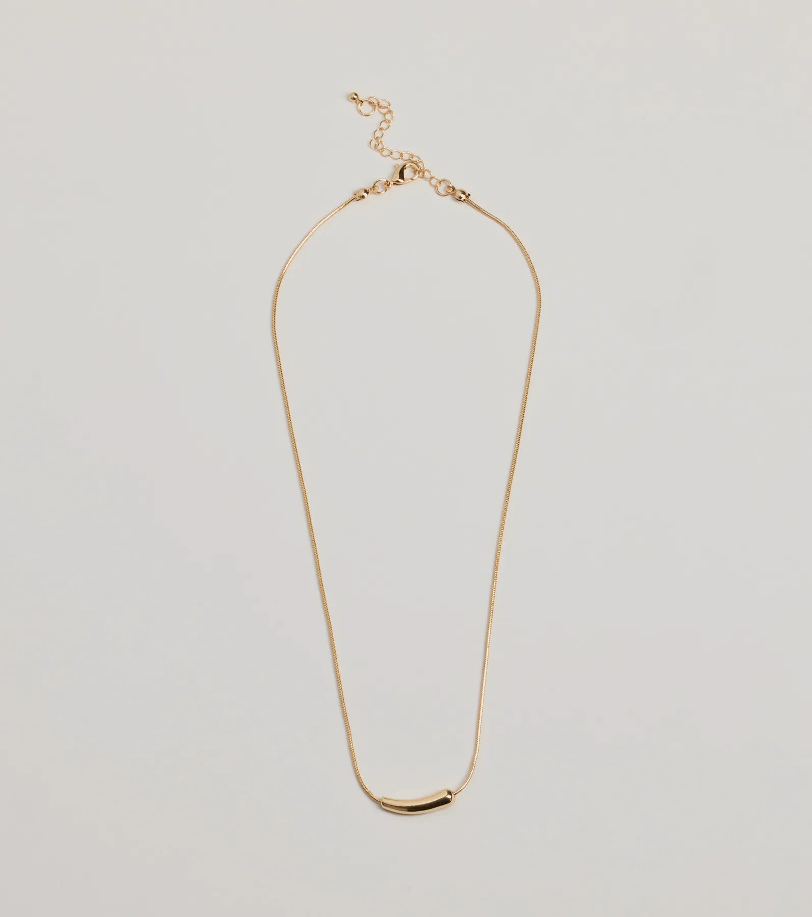 Windsor Dainty Luxe Bar Charm Necklace – GOLD