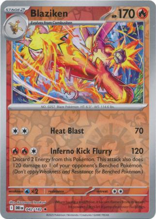 Rare sv10-042 reverse – Pokémon Blaziken - 042/182 - Rare [sv10-042] [Reverse Holo]