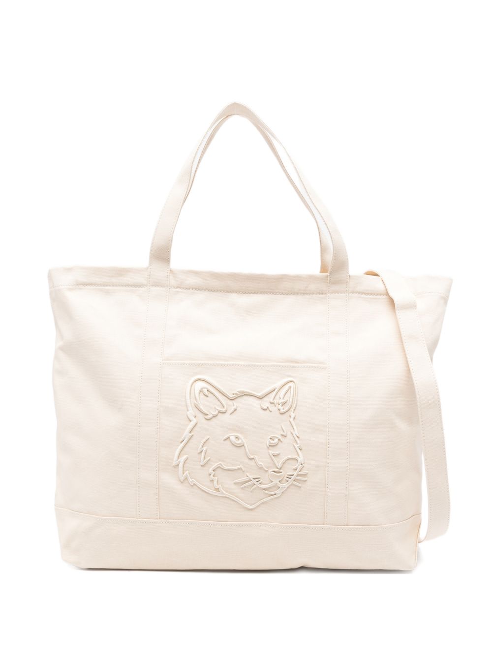 Maison Kitsuné Fox Head Xl Tote – Outer: Canvas 100%
