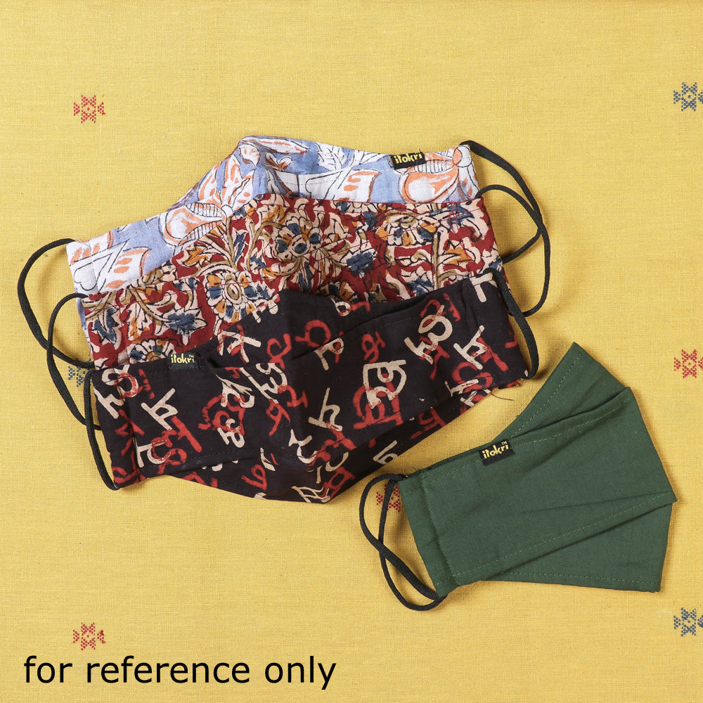 JALPARI Bagru Block Printed Cotton 3 Layer Maska Snug Fit Face Cover - view 2