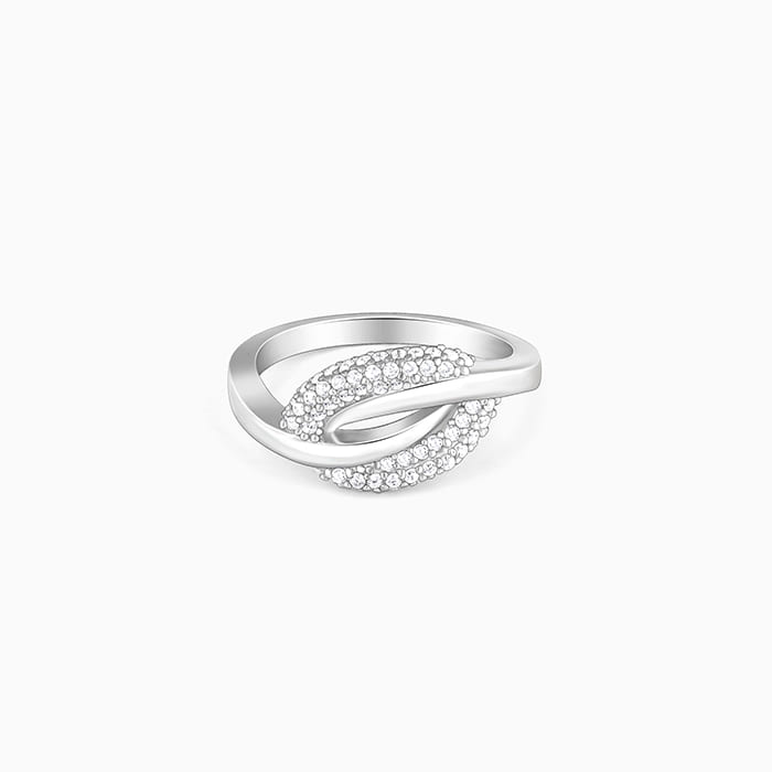 GIVA Jewellery Silver Oval Touch Ring