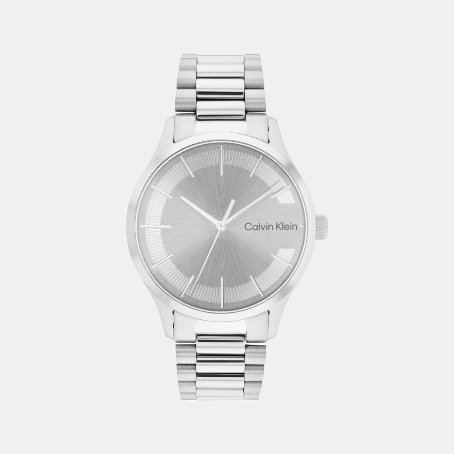 Calvin Klein Ck Iconic Unisex Quartz Grey Dial Analog Stainless Steel Watch 25200036