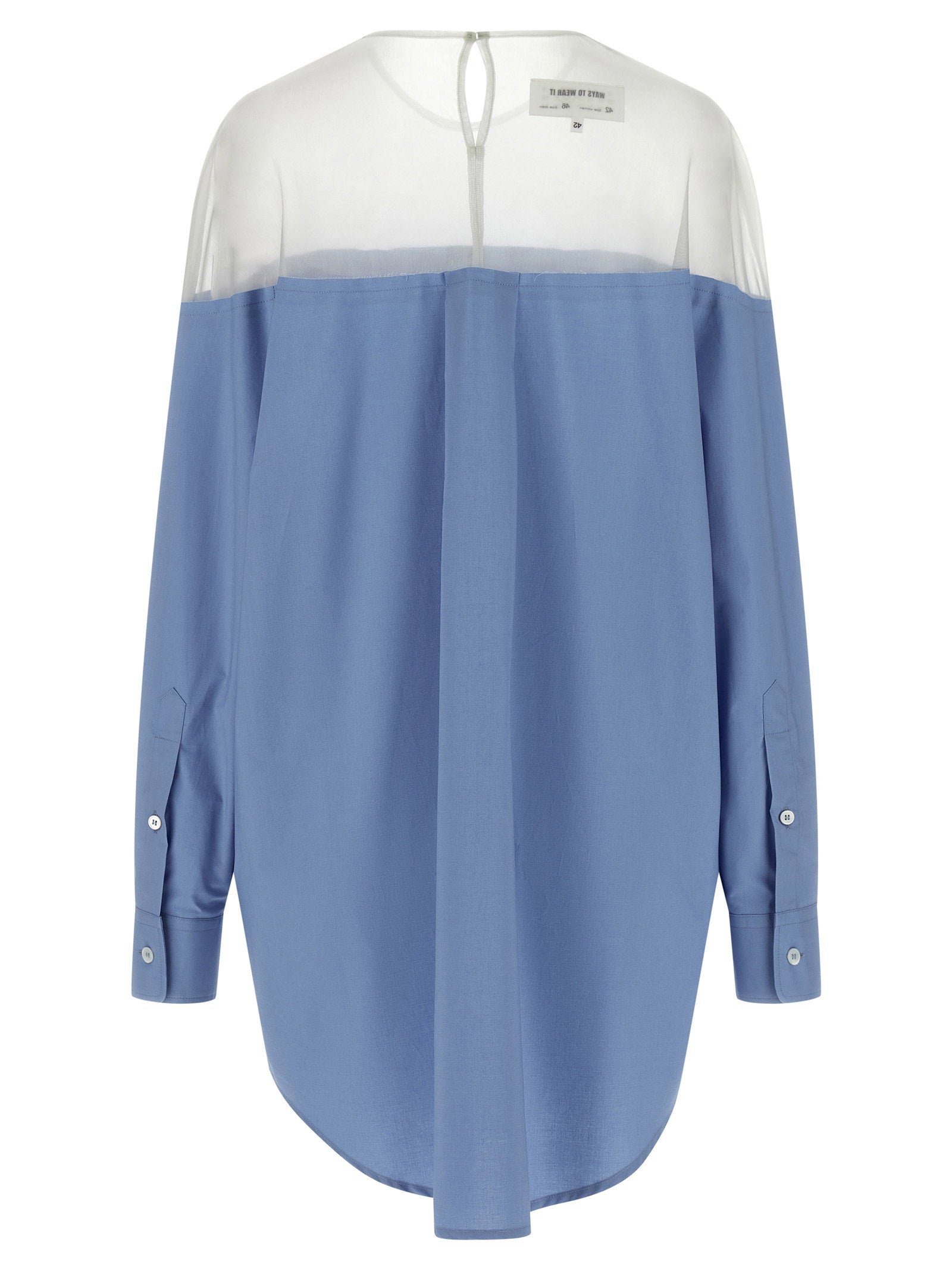 Mm6 Maison Margiela Tulle Insert Shirt – 100% cotton - view 2