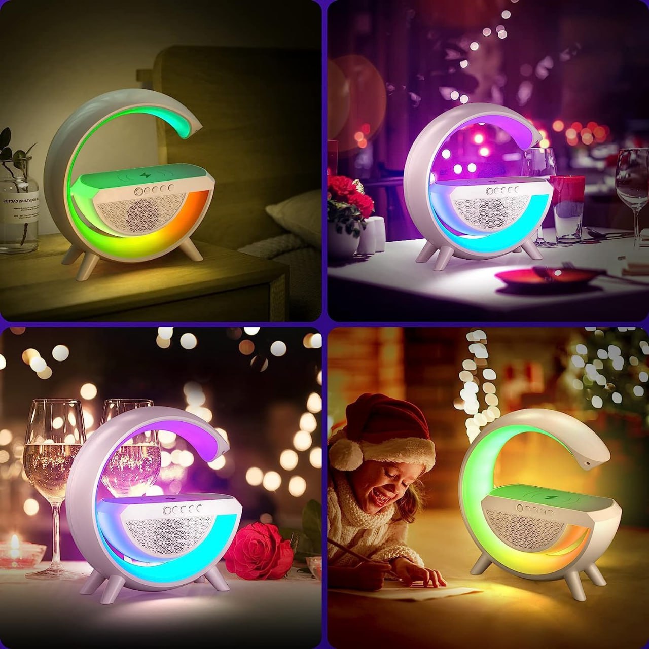 Fab Alchemy G-Shape LED Wireless Charging Speaker Lamp - view 2