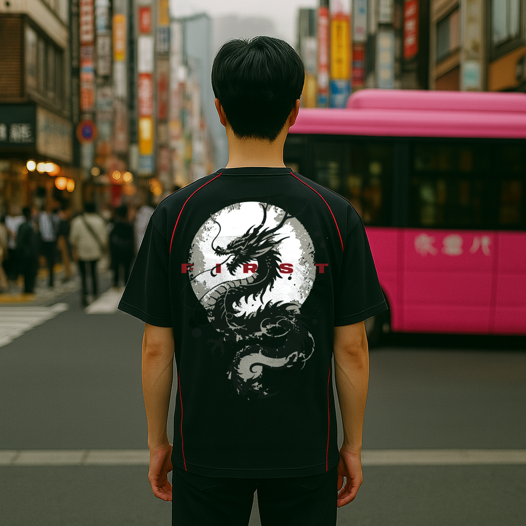 Instinct First The First Dragon - Oversized T-Shirt (BlacK) - view 3