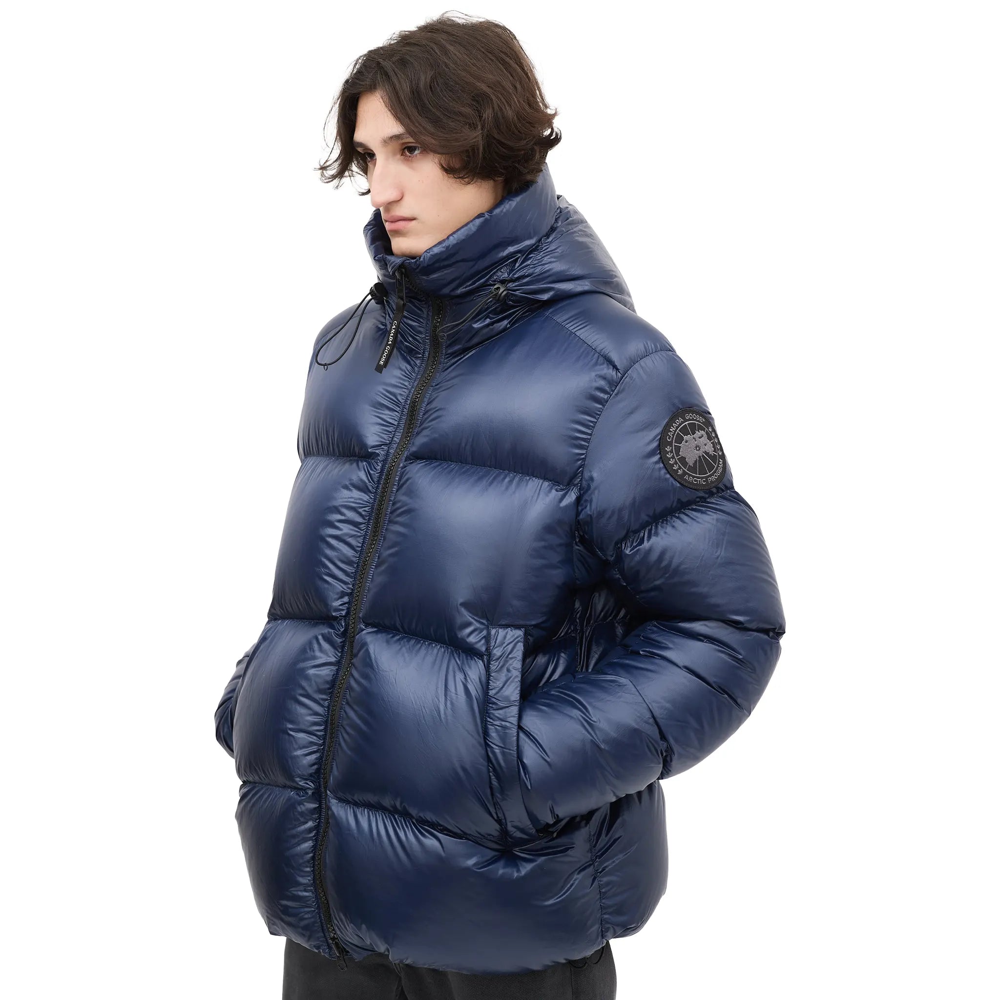 Canada Goose Down & Nylon Crofton Navy Puffer Jacket - view 6