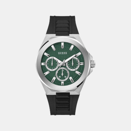 Guess Dashboard Men Quartz Green Dial Multi-Function Silicone Watch GW0799G3
