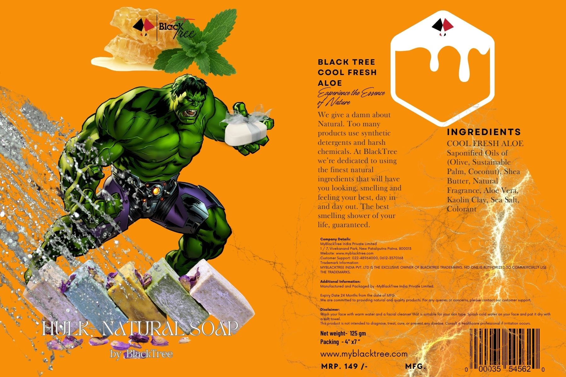 Dr.Squatch by BlackTree HULK NATURAL SOAP Cool Fresh Aloe