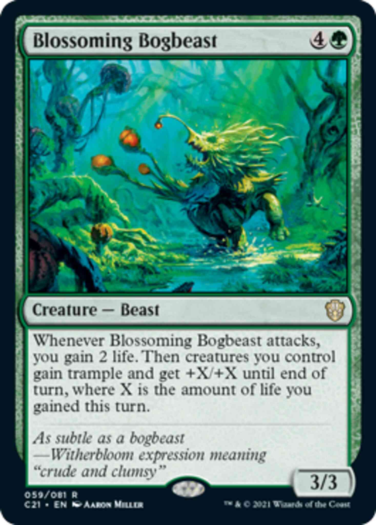 Blossoming bogbeast 59 – Magic Blossoming Bogbeast [59] [Commander 2021] [Non-Foil]