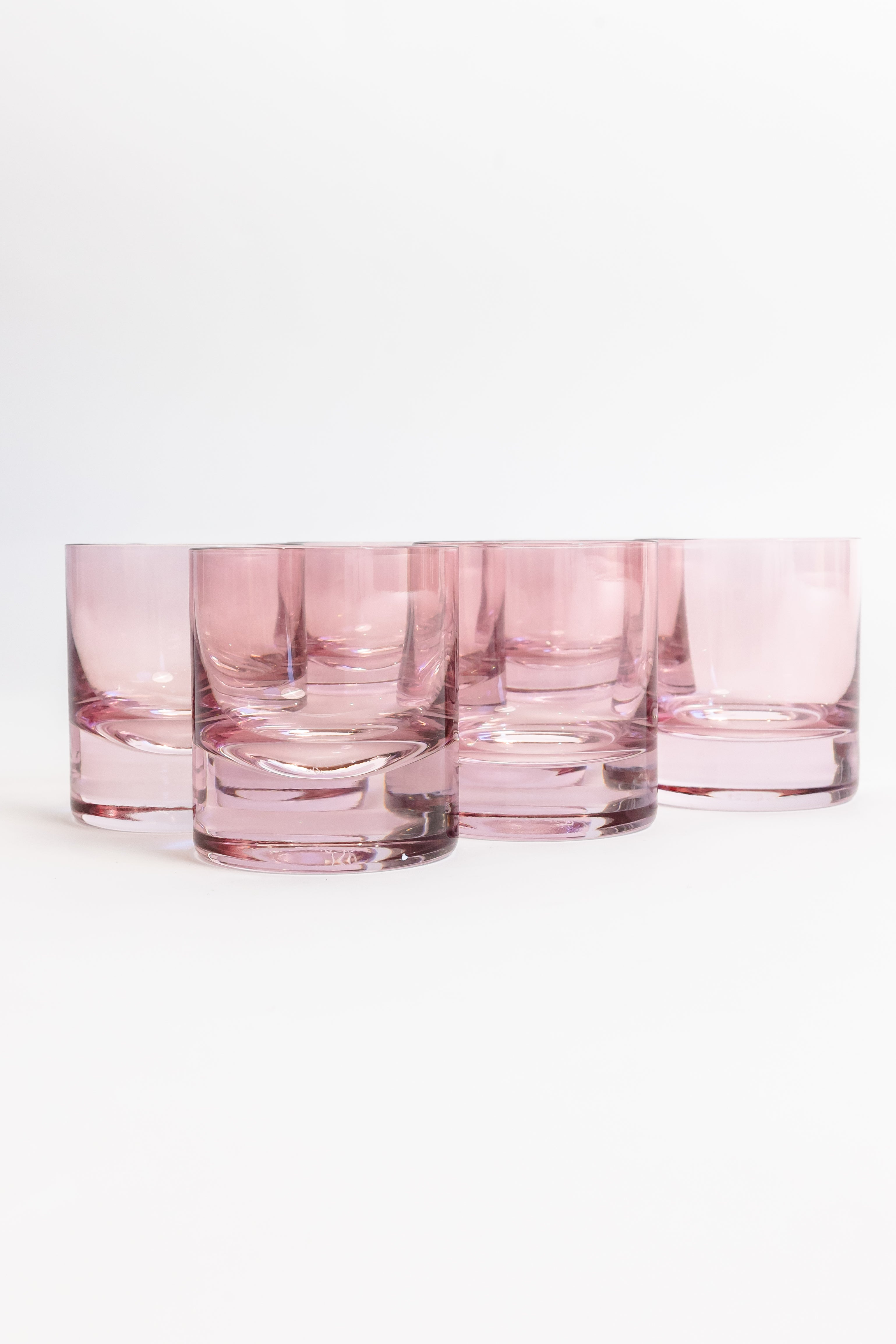 Estelle Colored Glass Estelle Colored Rocks Glass - Set of 6 {Rose)