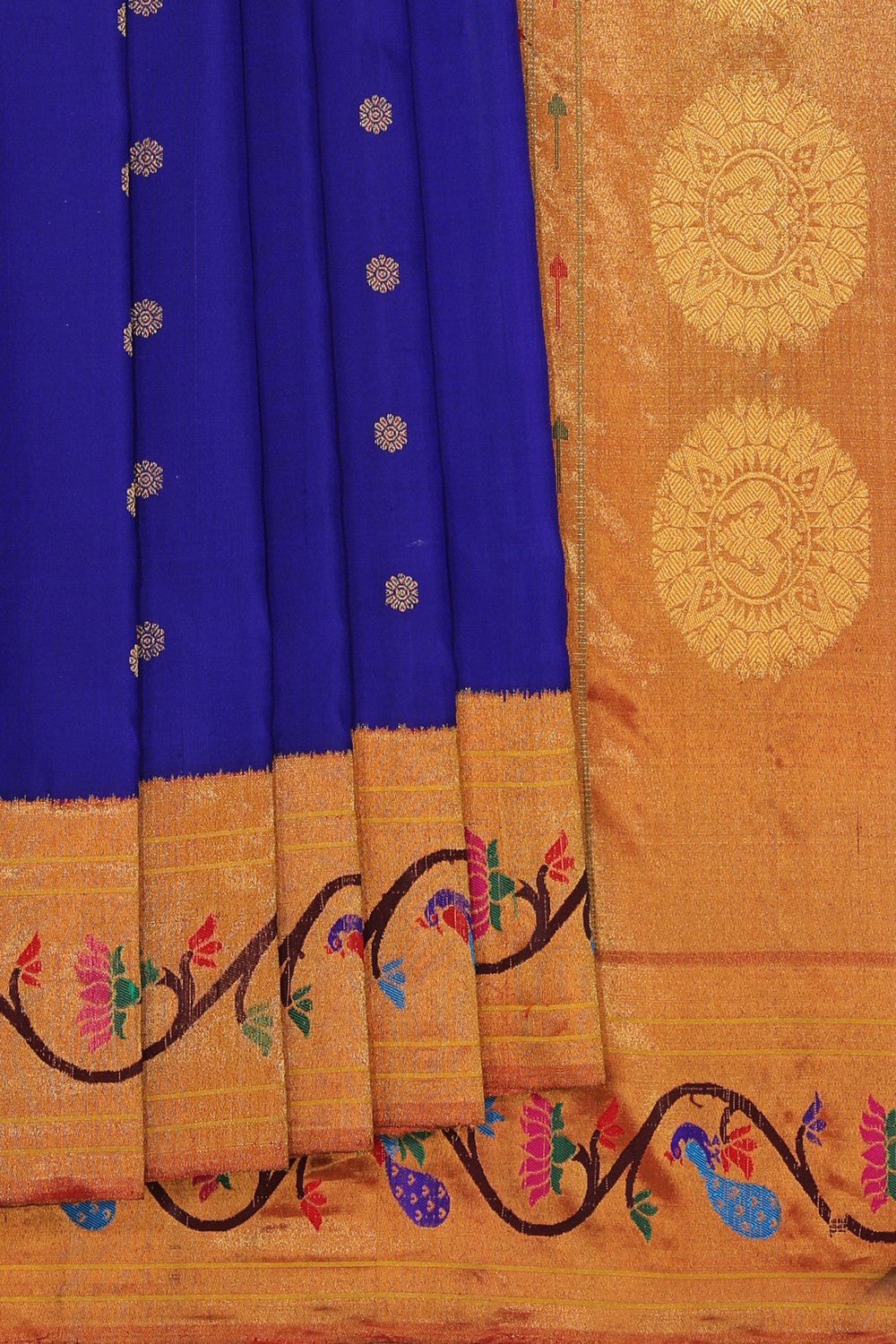 Kalanjali Gadwal Silk Indigo Blue Saree – Women's