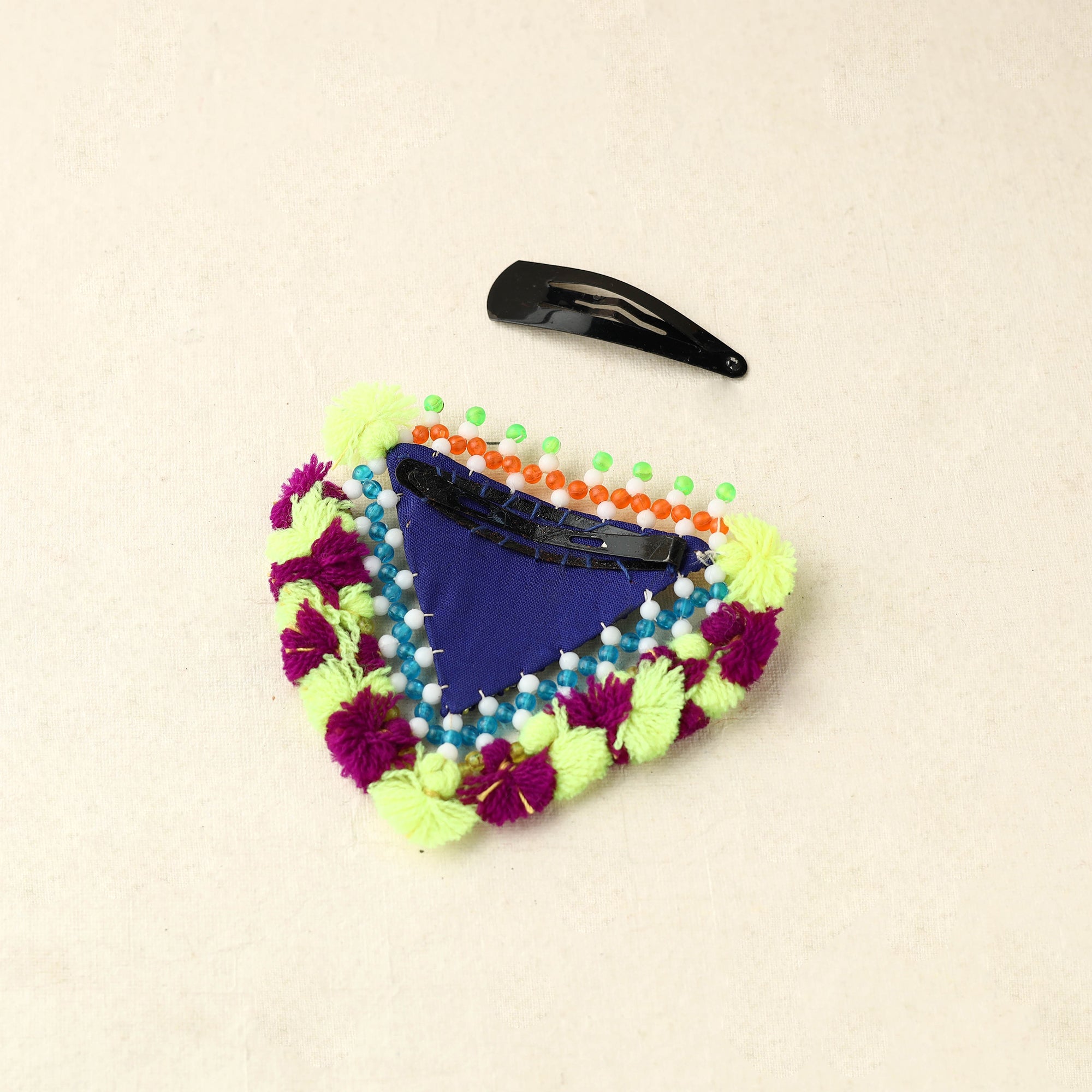 KACHCHH JI CHHAAP Beadwork Hair Clip with Tassels (Single) by Hodka Girls 63 - view 2