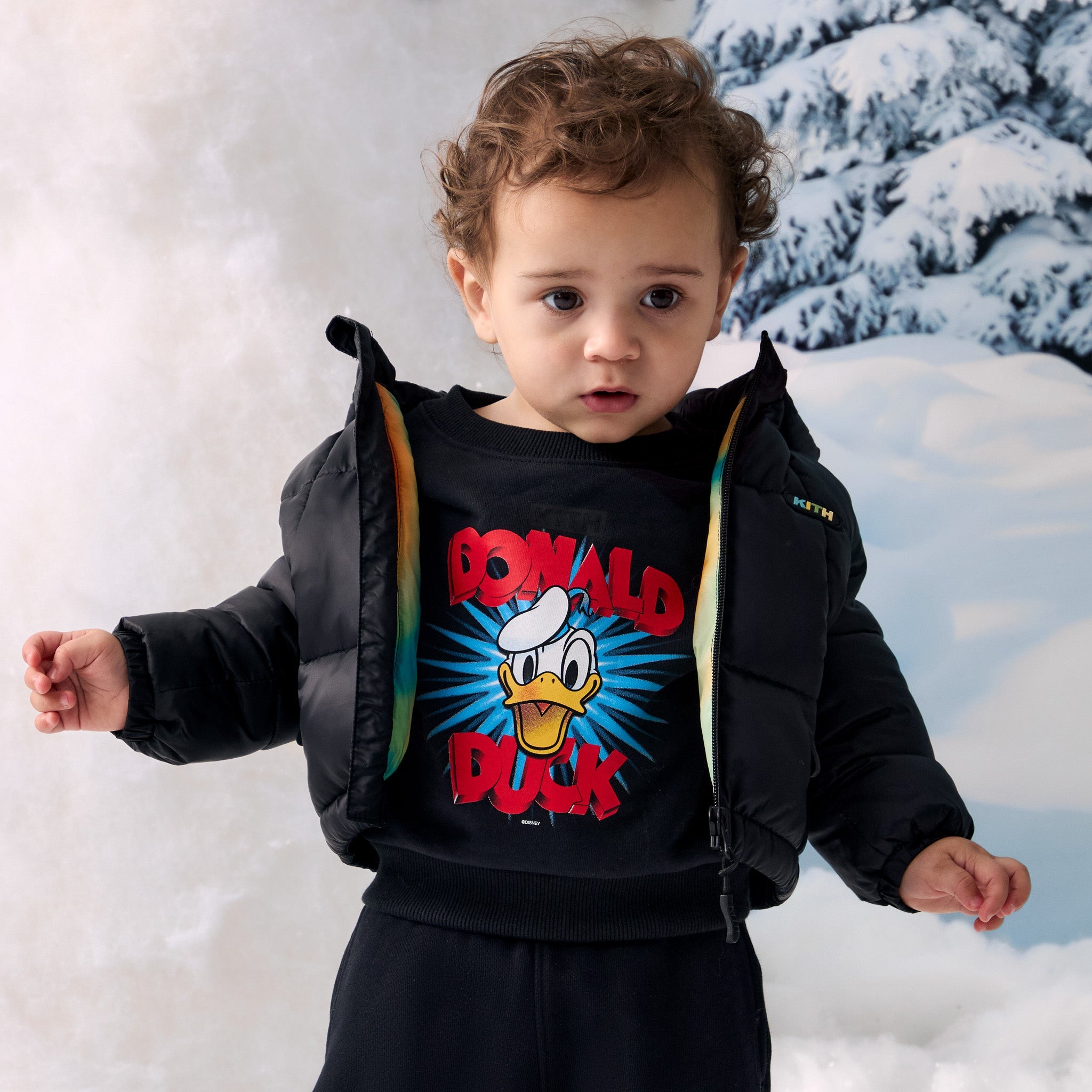 Disney | Kith Baby for Donald Duck Show Nelson Crewneck - Black - view 2