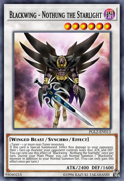 Yu-Gi-Oh! Blackwing - Nothung the Starlight - PGL2-EN013 - Gold Secret Rare - Unlimited