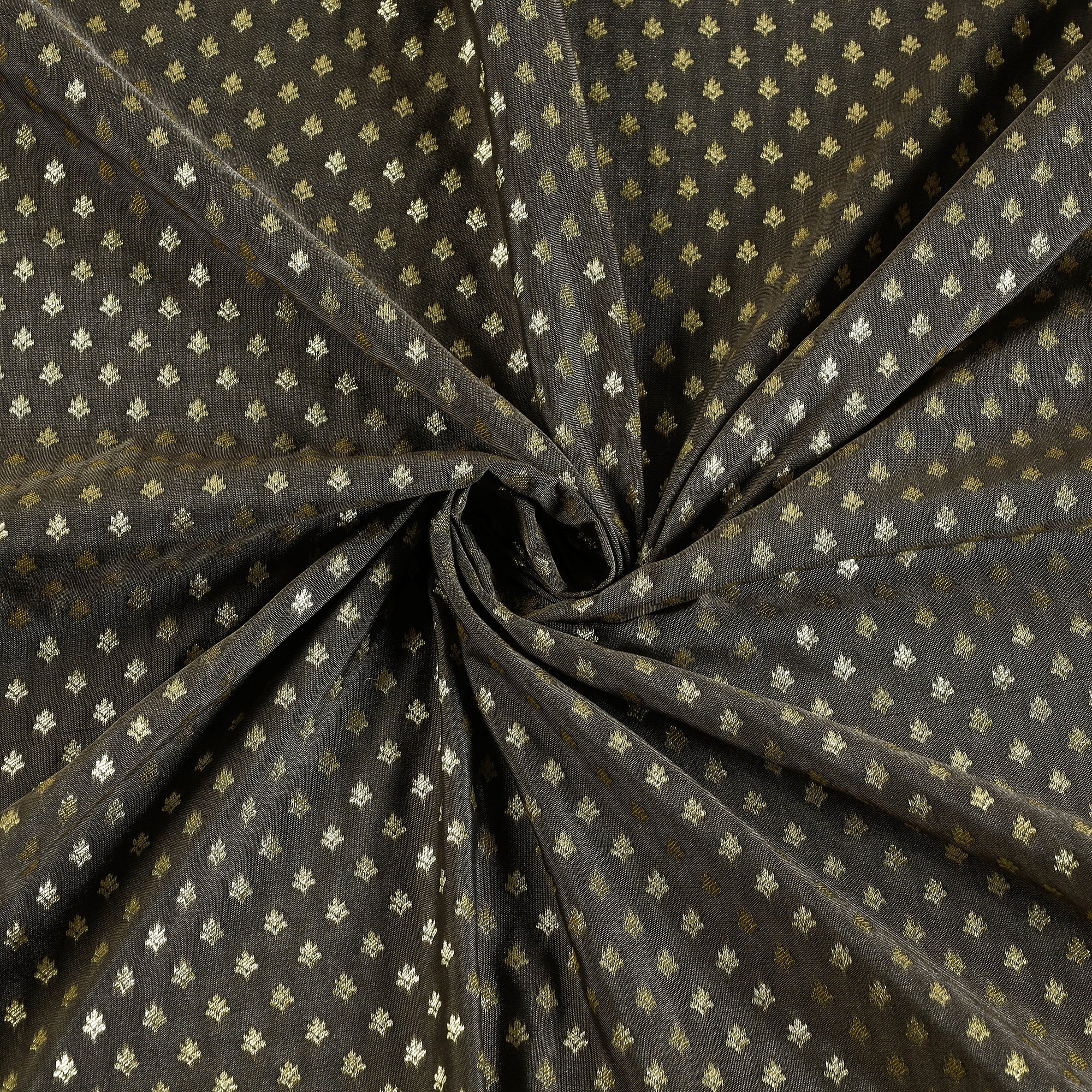 BANARASI BY MAQBUL HASAN Brown - Banarasi Jacquard Brocade Viscose Silk Fabric