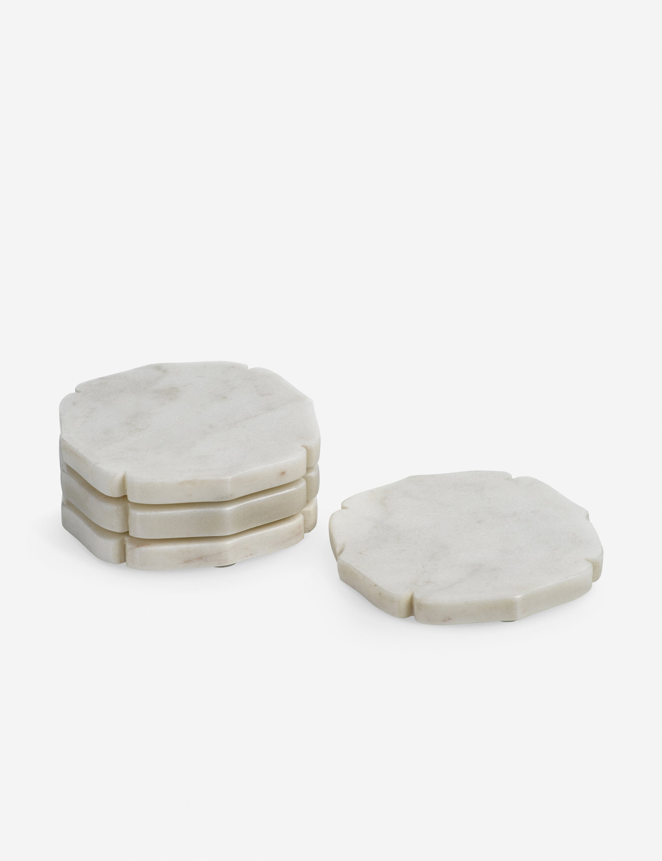 Cecily coasters set – Lulu and Georgia Cecily Coasters (Set of 4) – White