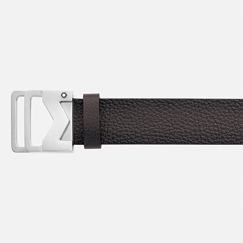 Montblanc Mont Blanc, M buckle sfumato brown 35 mm leather belt - view 2