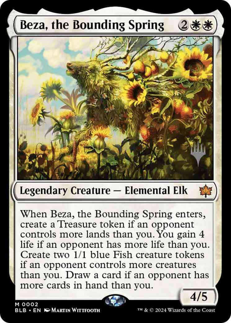 Beza the bounding – Magic Beza, the Bounding Spring [2p] [Promo Pack] [Bloomburrow: Promos] [Non-Foil]