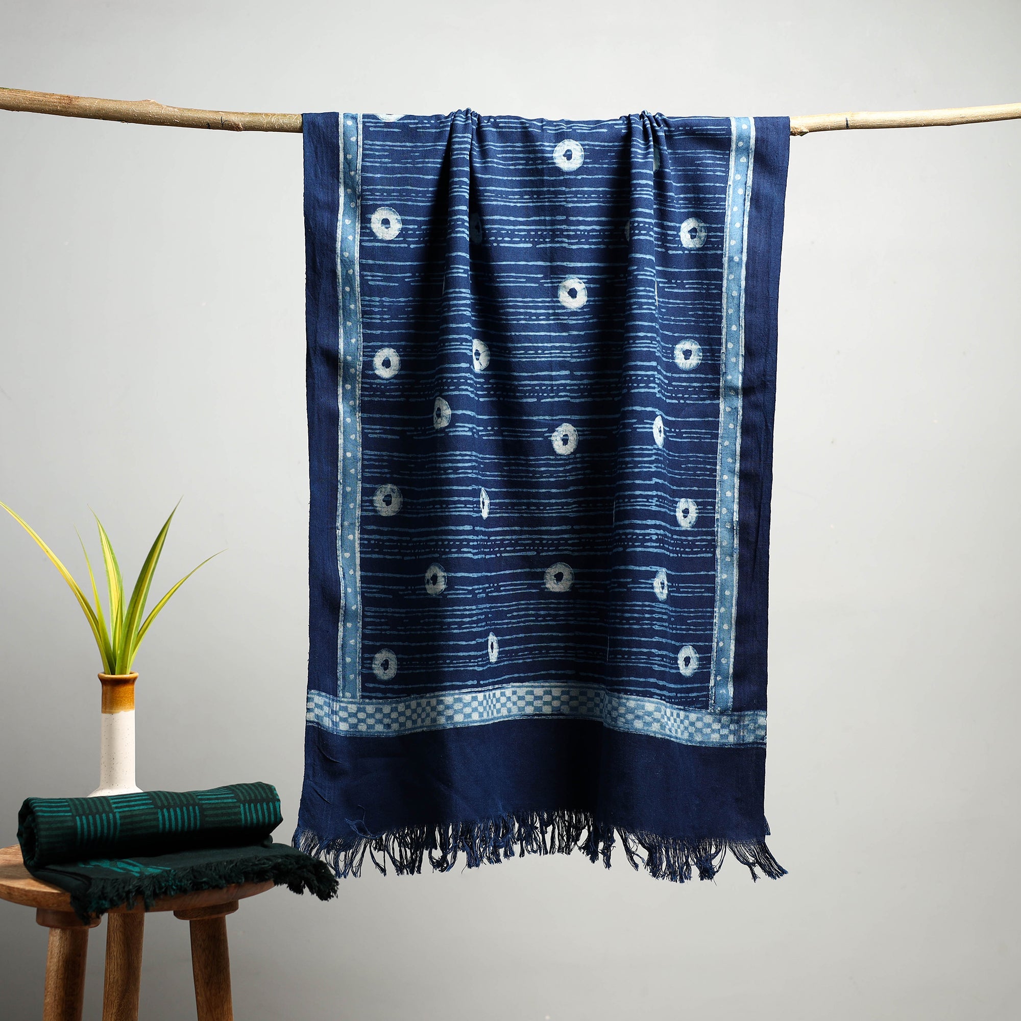 HAVELI CHRONICLES Blue - Akola Block Print Pure Handloom Cotton Towel 11