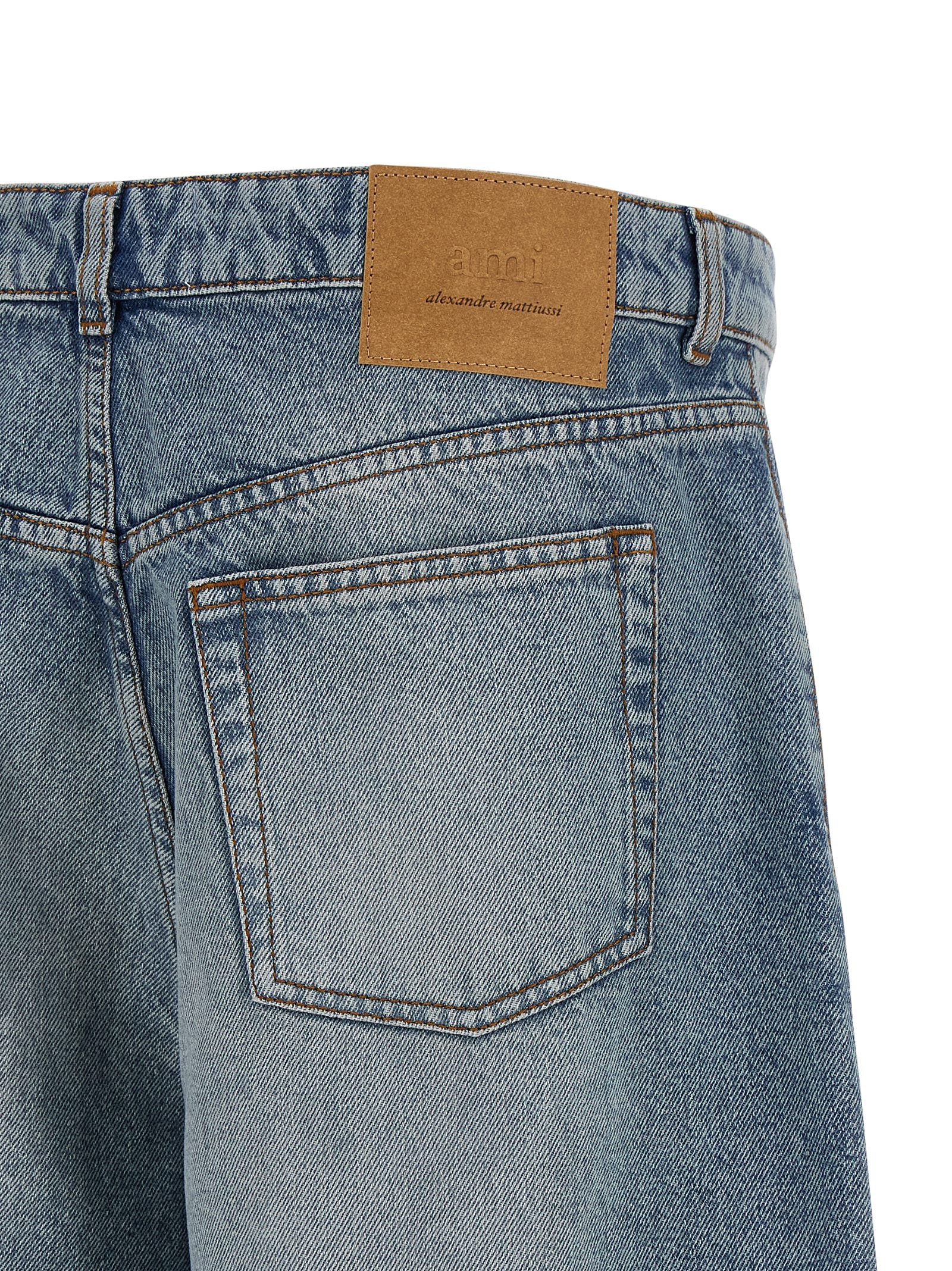 Ami Paris Denim Bermuda Shorts – 100% cotton - view 4