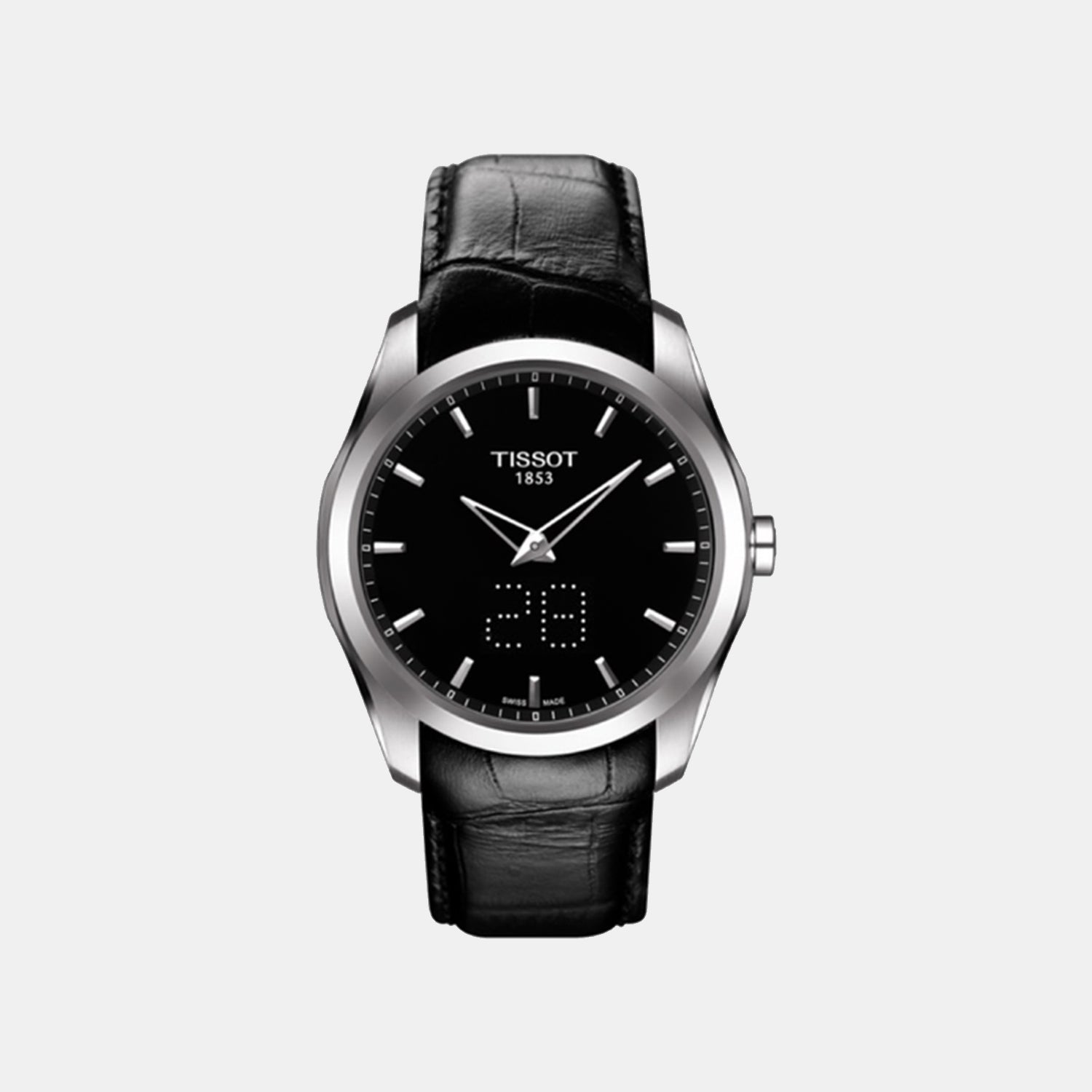 Tissot Couturier Men Black Analog Leather Watch T0354461605101