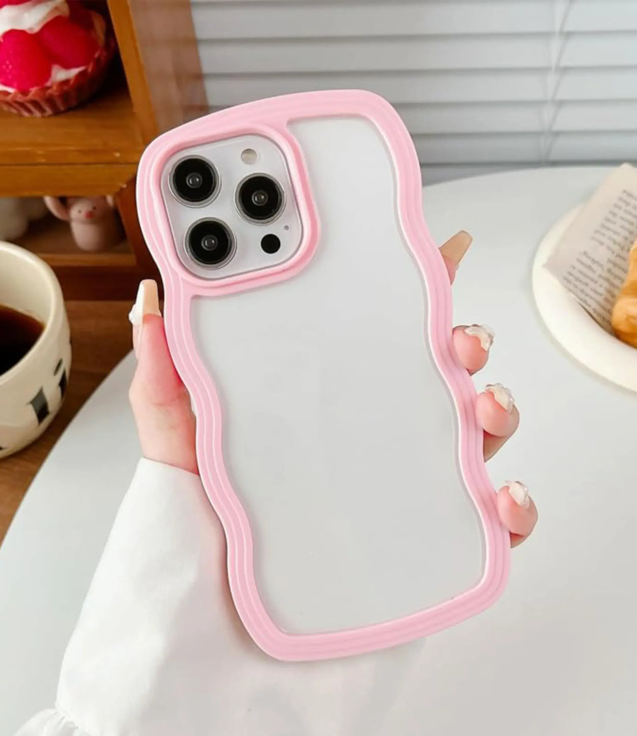 The Case Company Pink Wavy Clear Soft iPhone Case - view 2