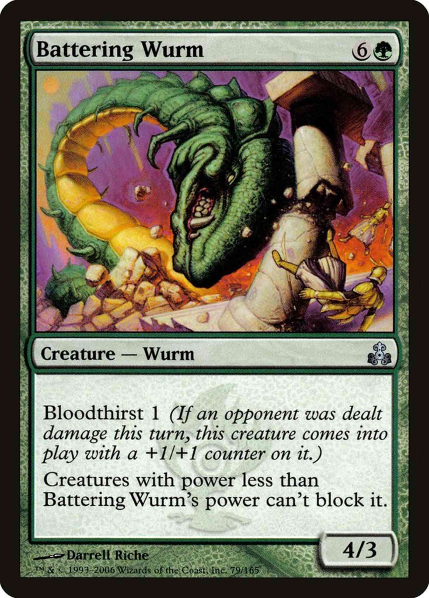 Battering wurm 79 – Magic Battering Wurm [79] [Guildpact] [Non-Foil]