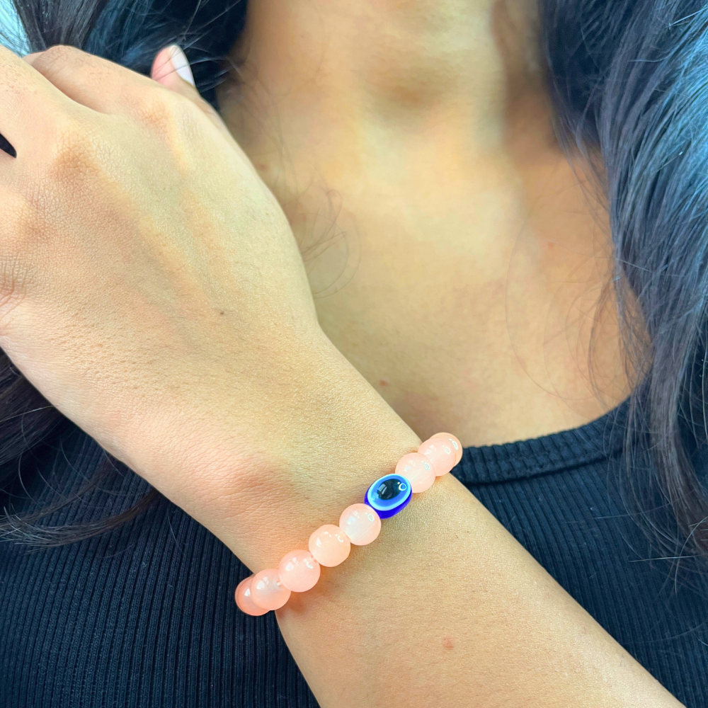 brantashop Evil Eye Peach Tranquility Bracelet For Women