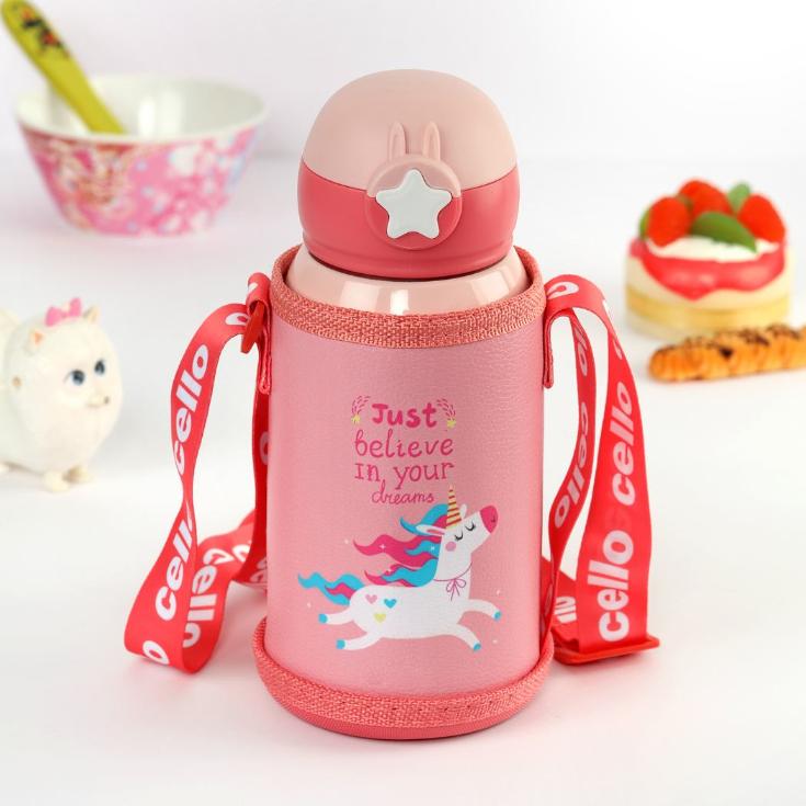 Cello Lucky Hot & Cold Stainless Steel Kids Water Bottle, 500ml