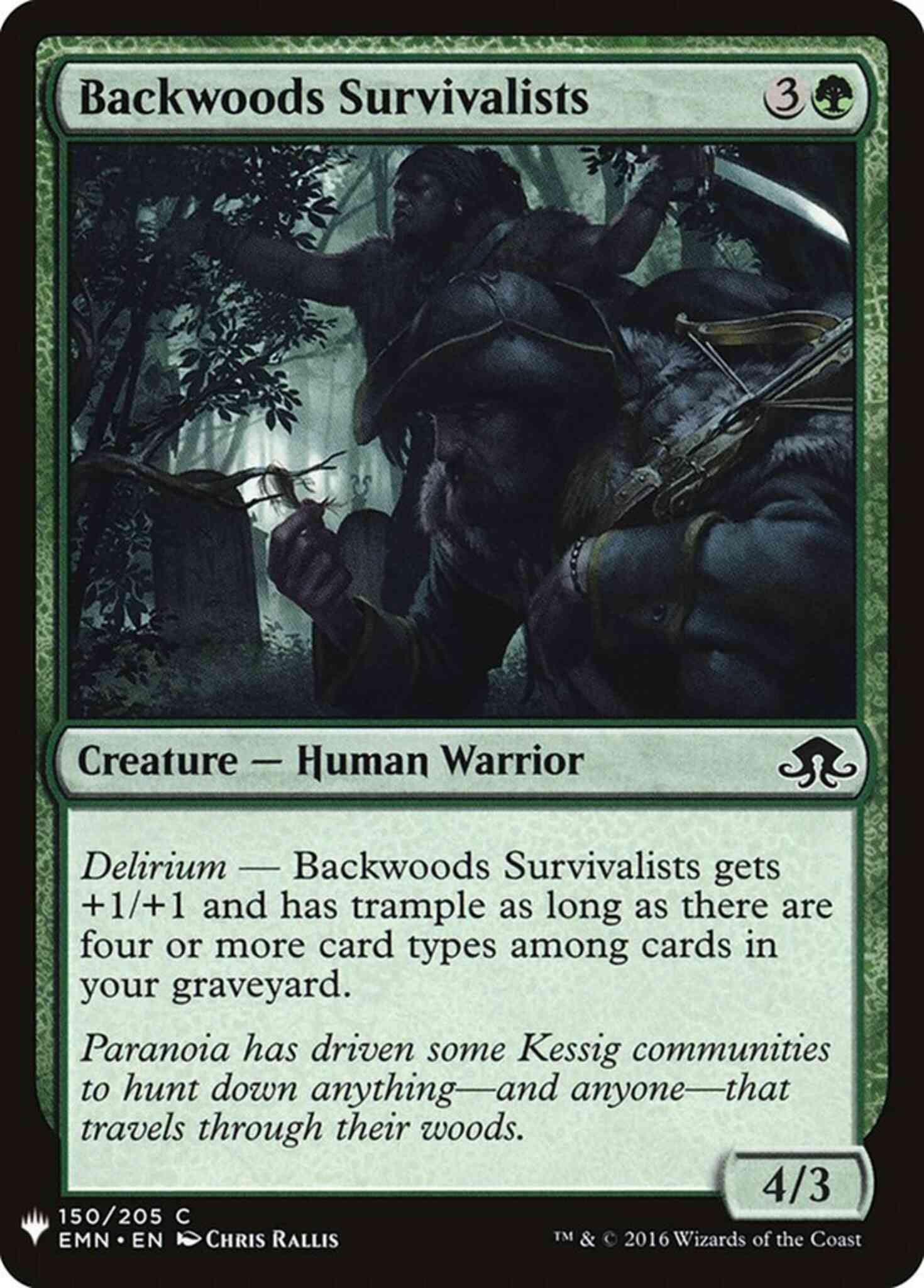 Backwoods survivalists emn-150 – Magic Backwoods Survivalists [EMN-150] [The List] [Non-Foil]