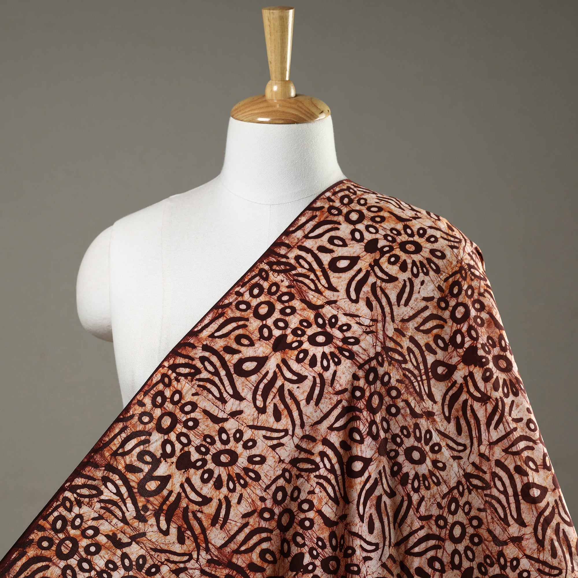 BATIK BY MD. SHARIFF Brown - Hand Printed Cotton Batik Fabric