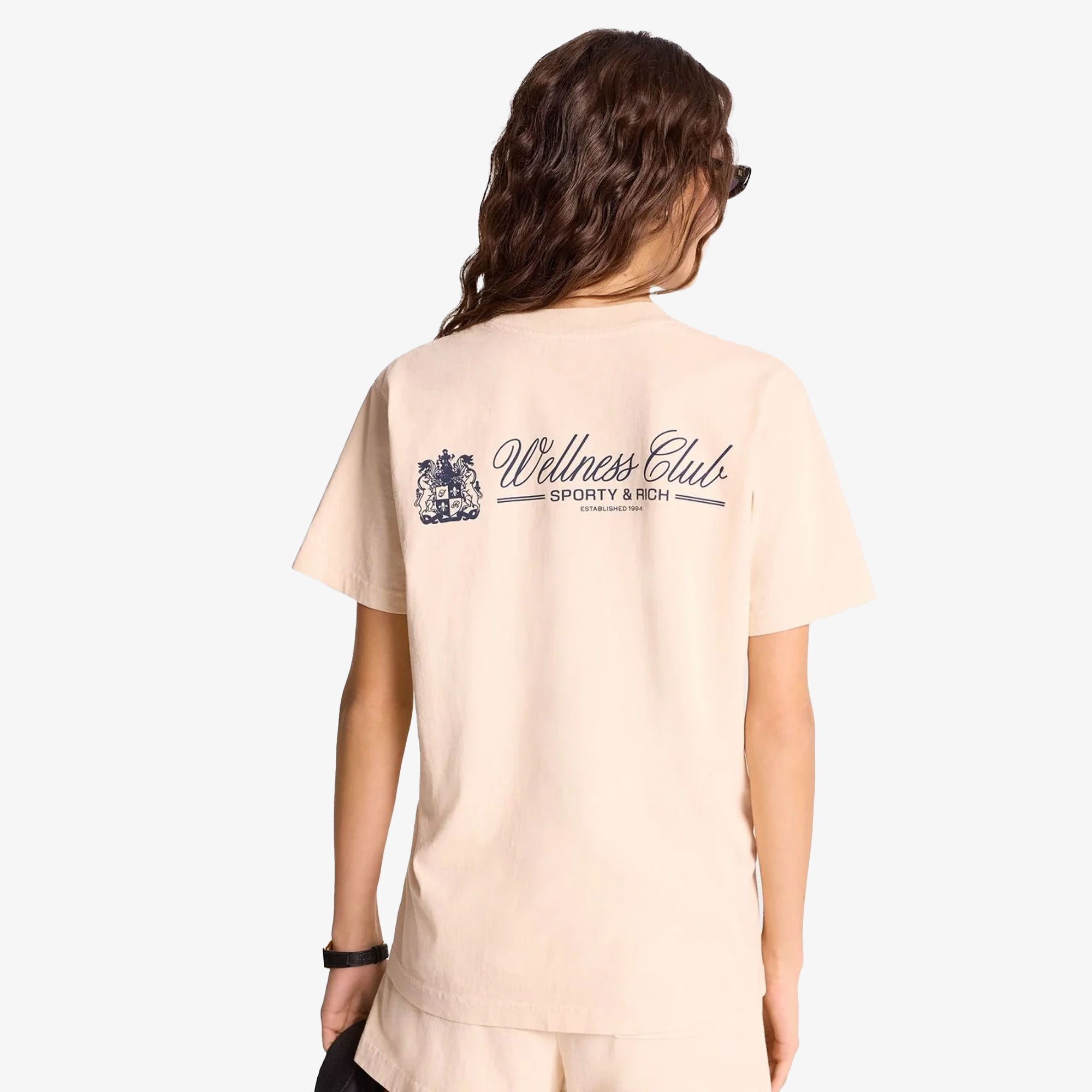Sporty & Rich | Unicorn Crest T-shirt { Cream - view 2