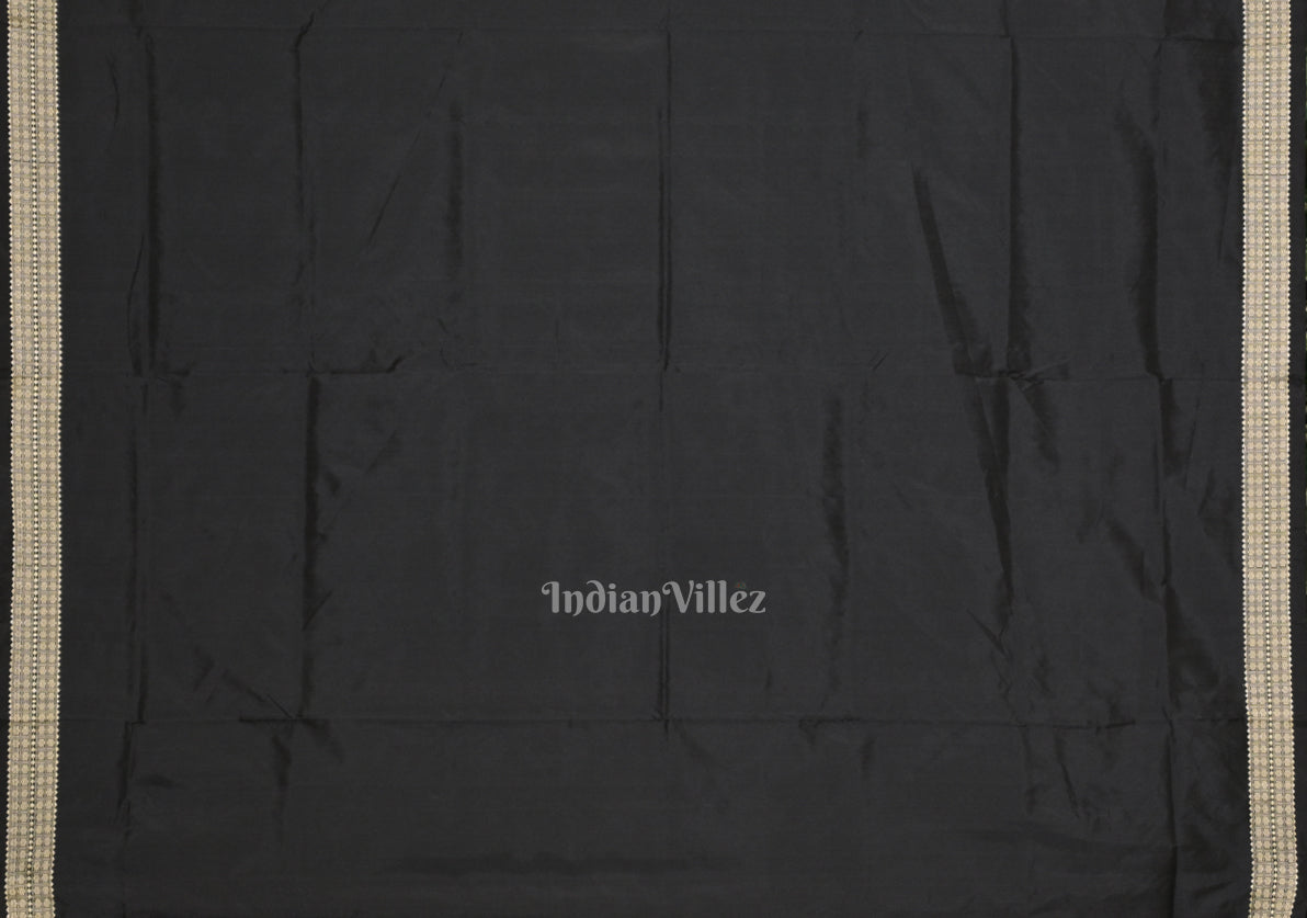 IndianVillèz Red Black Buti Bomkai Sambalpuri Silk Saree - view 4