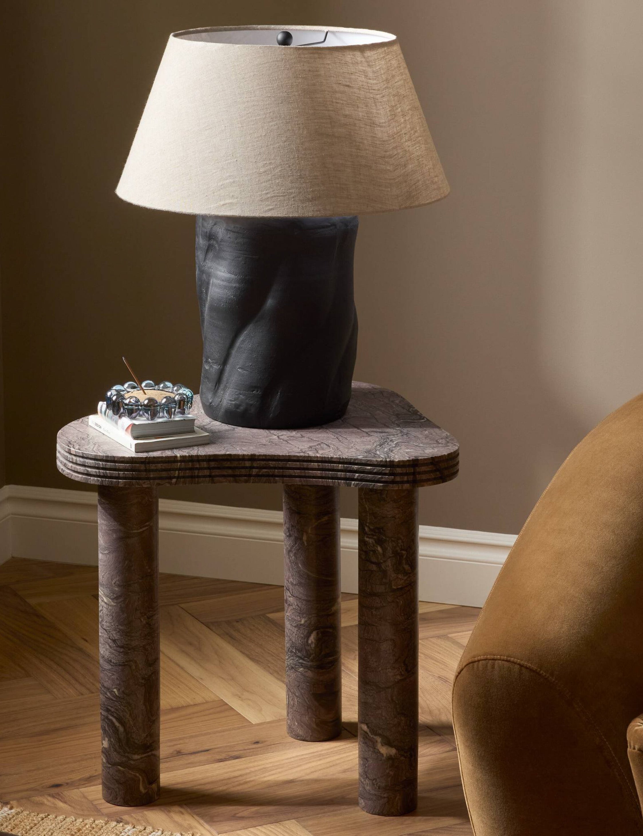 Lulu and Georgia Pino Side Table – Plum Marble - view 2