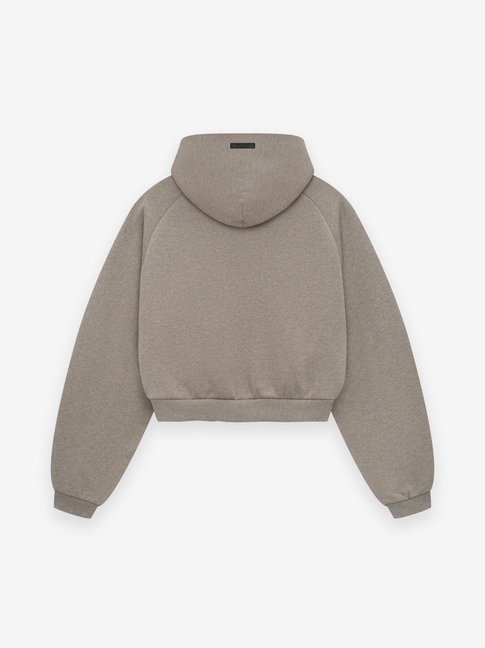 ESSENTIALS Women's Fleece Cropped Hoodie – Heather Gray - view 2