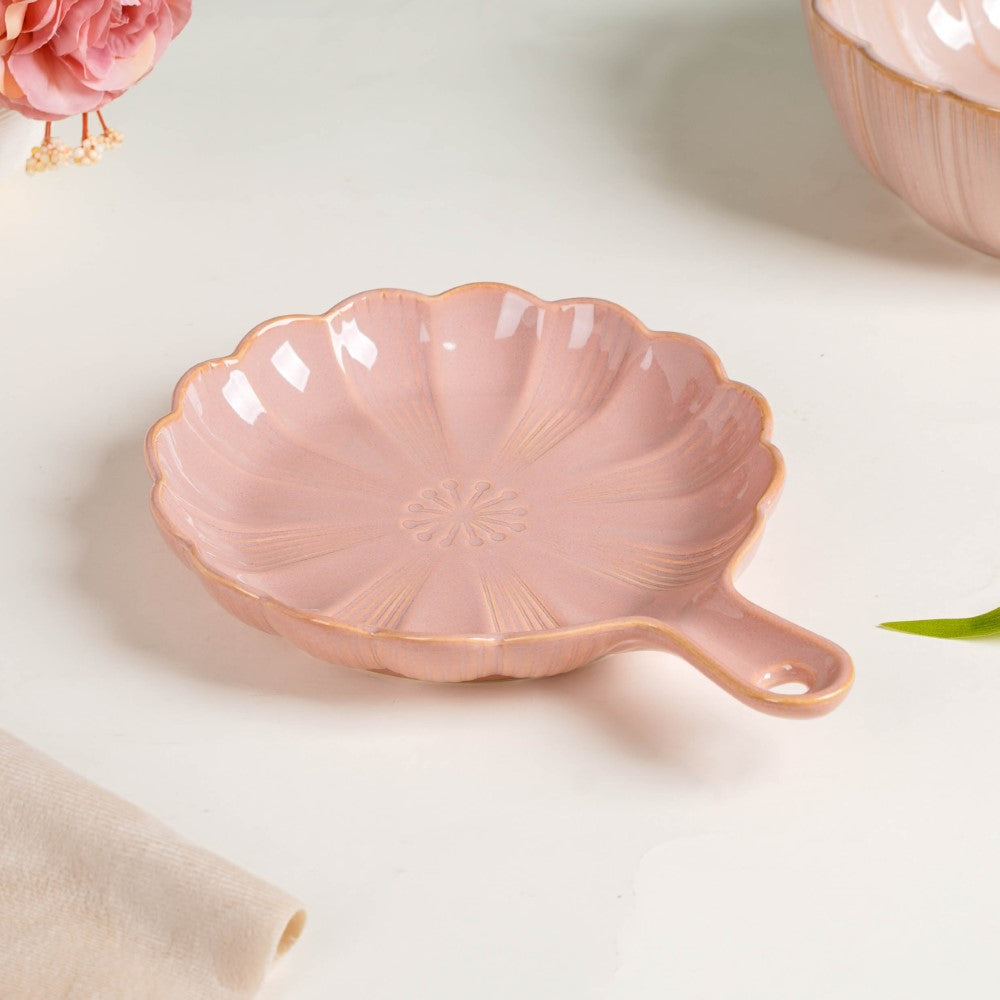 Nestasia Ocean Round Plate with Handle Pink