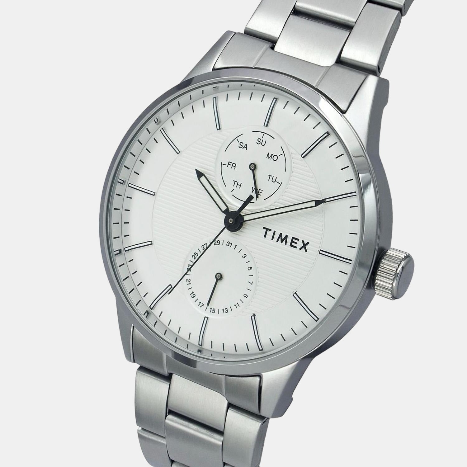 Timex Fashion Men Quartz Silver Dial Chronograph Stainless Steel Watch TWEG19900 - view 2