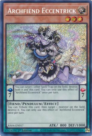 Yu-Gi-Oh! Archfiend Eccentrick - RA04-EN017 - Secret Rare - 1st Edition