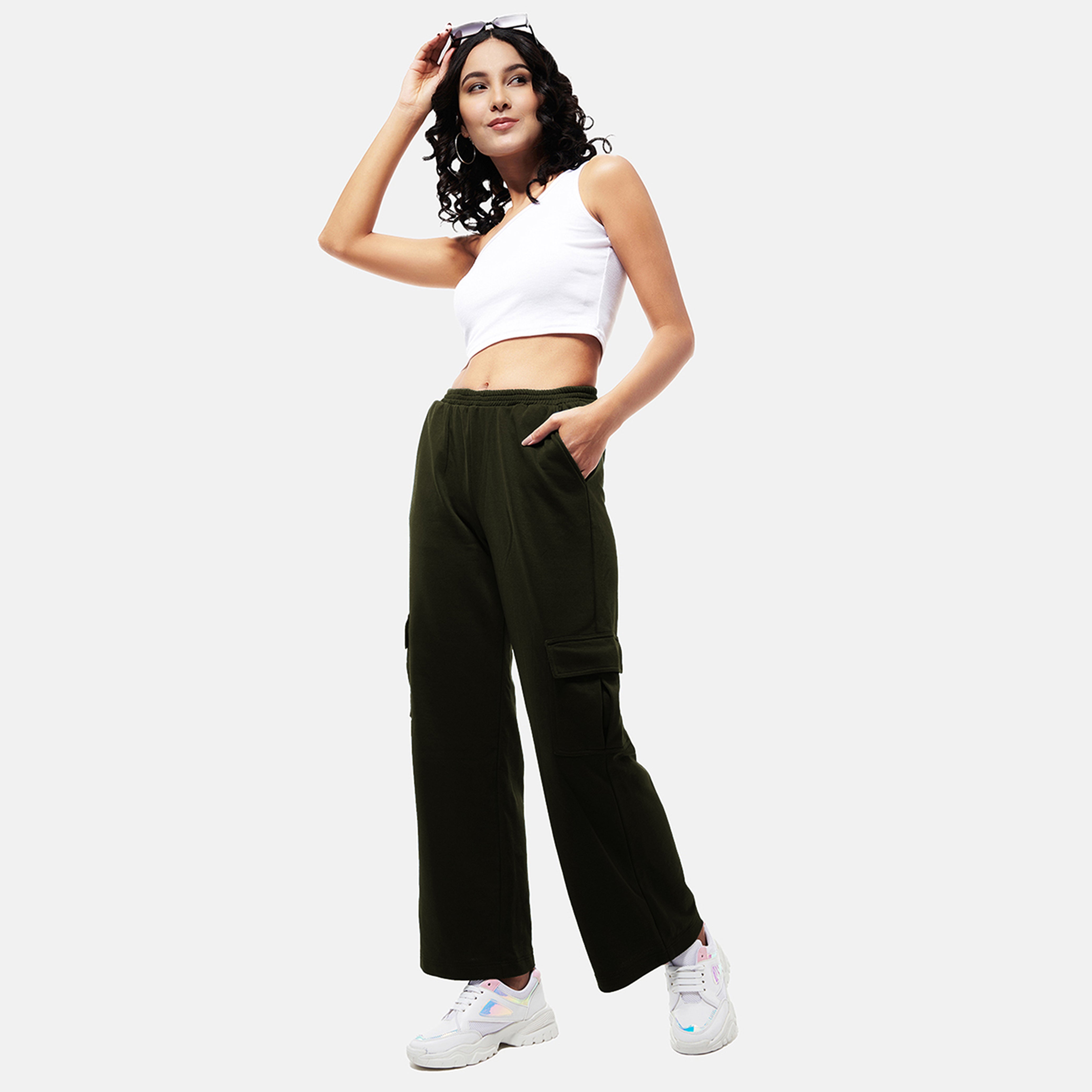 Normcore Olive Pull-up Cargo Pants