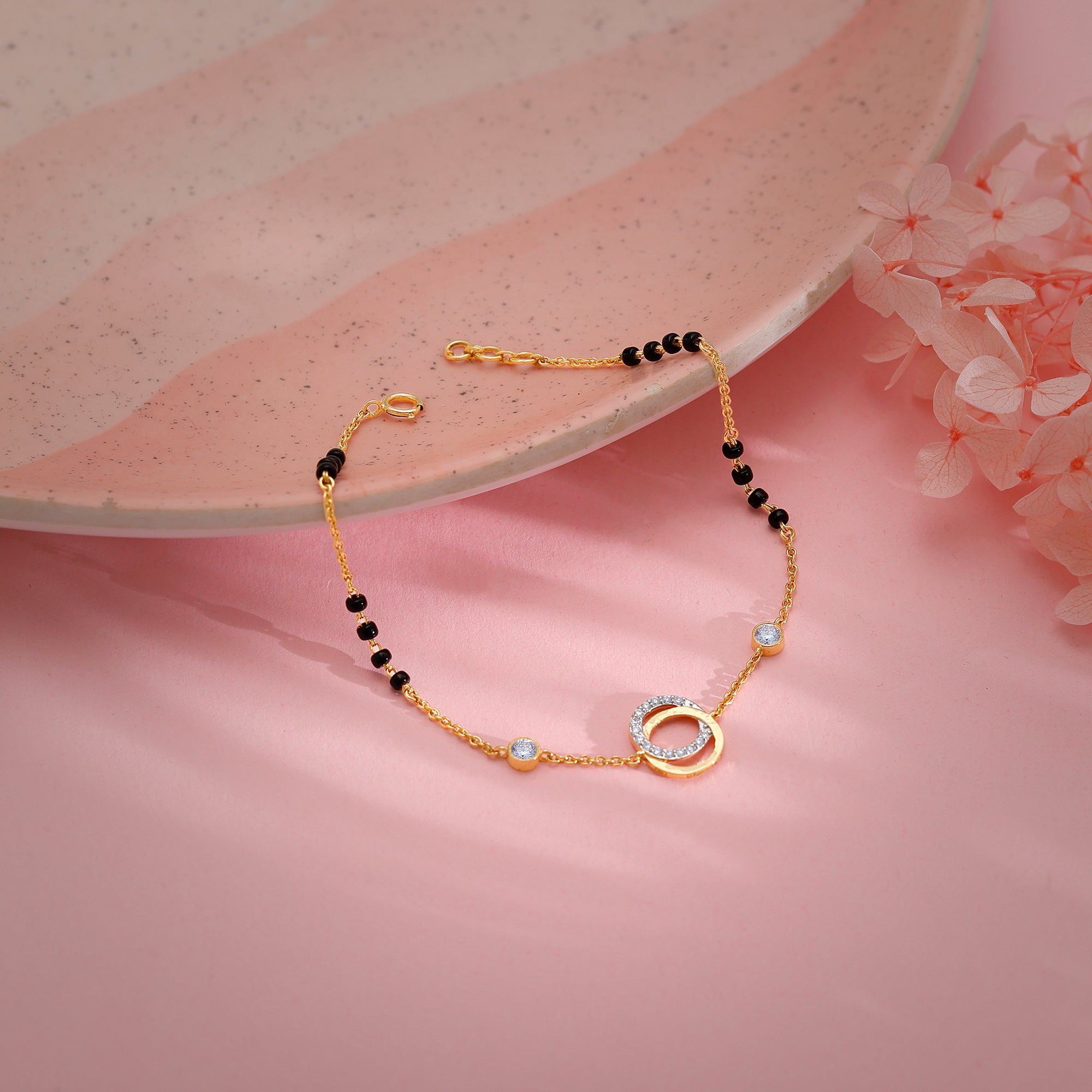 GIVA Jewellery Gold Aditi Diamond Mangalsutra Bracelet - view 2